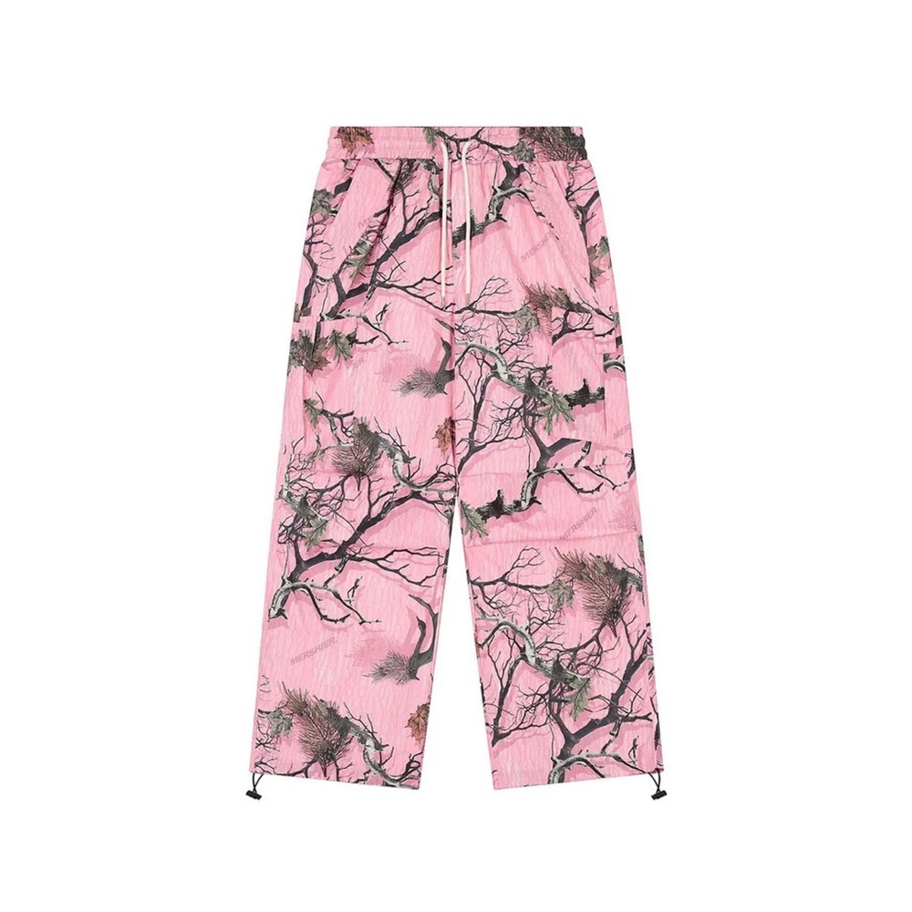 Mershier Pink Cargo Camo Pants‎ Grunge Baggy Unisex Large Gorbcore
